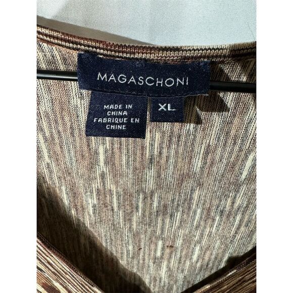 Magaschoni Brown Marbled Texture Silk Knit Blazer Jacket w Tank Neutral Career - Picture 11 of 12